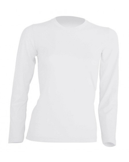 T-shirt długi - Damski - Biały